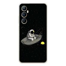 Силіконовый Чохол з принтом "Космонавти" на Realme C75 – Космонавт на рибалці
