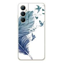 Чехол с картинкой (Стильные) для Реалми С76 - (AlphaPrint) (Перышко)