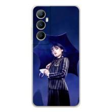 Чехлы с принтом Уэнсдей на Realme C76 – Уэнсдей с зонтом