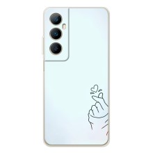 Чехлы (Знак сердечка) на Realme C76 (Сердце на голубом)