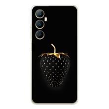 Чехол с изображением  вкусной еды для Realme C76 – Чёрная клубника
