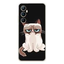 Чехол с принтом для Realme C76 (AlphaPrint) Модные коты (Грустный кот)