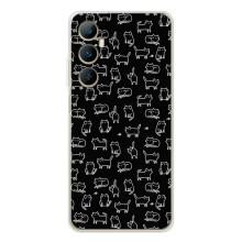 Чехол с принтом для Realme C76 (AlphaPrint) Модные коты (Меленькие котики)