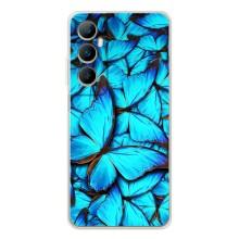 Чехол с принтом для Реалми С76 - (Прикольные) (AlphaPrint) (Синие бабочки)