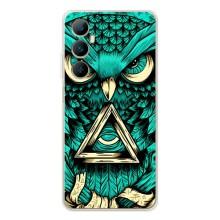 Чехол с птицами на Realme C76 (VPrint) (Сова с глазом)