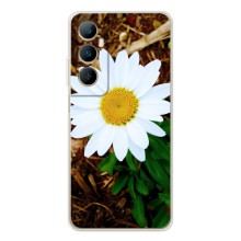 Чехол с ромашками на Realme C76 (Белая ромашка)
