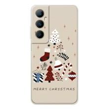 Чехол Санта Клаус для Realme C76 – Merry Christmas