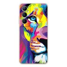 Чехол со Львом для Realme C76 (VPrint) (Яркий Лев)