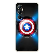 Чехол с Щитом Капитана Америки на Realme C76 – Яркий Щит Капитана
