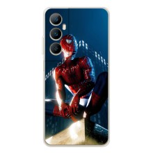 Чехол Супергерой Человека Паука на Realme C76 (Паук на доме)