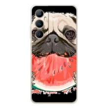 Чехол (ТПУ) Милые собачки для Realme C76 – Смешной Мопс