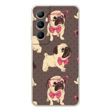 Чехол (ТПУ) Милые собачки для Realme C76 – Собачки Мопсики