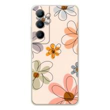 Чохол з квітковим принтом на Реалмі С76 (Кольорові квіти)