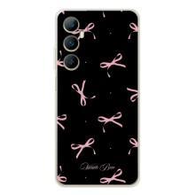 Чехол с бантиками на Реалми С76 (Банты на черном)