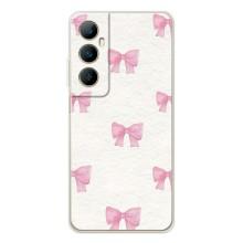 Чехол с бантиками на Реалми С76 (Большие бантики)