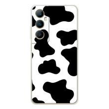 Чохол з принтом корови на Реалмі С76 (Чорний принт)
