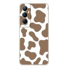 Чохол з принтом корови на Реалмі С76 (Коричневий принт)