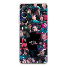 Чехол Гра в кальмара для Realme C76 – Коллаж игры кальмара