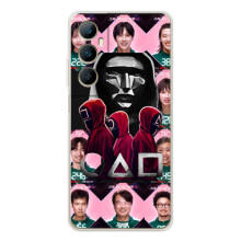 Чехол Гра в кальмара для Realme C76 – Персонажи игры кальмара