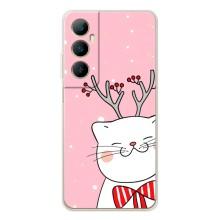 Новорічні Чохли для Реалмі С76 (VPrint) (Зимовий кіт)