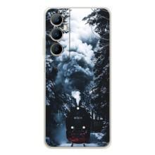 Новорічні, Святкові Чохли для Realme C76 - 2024 год (Зимовий потяг)