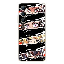 Силиконовые чехлы с глазами Anime для Реалми С76 (Глаза на чорном)