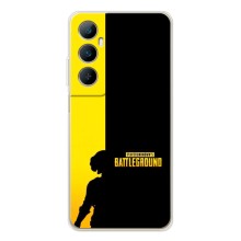 Чехол (TPU) с картинкой "Лого Пабг" на Реалми С76 (Battlegrounds)