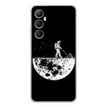 Силиконовый Чехол с принтом "Космонавты" на Realme C76 – Космонавт