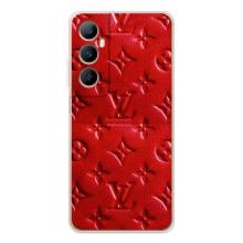 Текстурный Чехол Louis Vuitton для Реалми С76 – Красный ЛВ