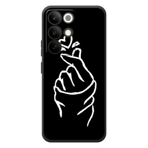 Чехлы (Знак сердечка) на RealMe C85 Pro – Сердце на черном
