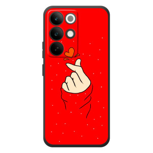 Чехлы (Знак сердечка) на RealMe C85 Pro – Сердце на красном
