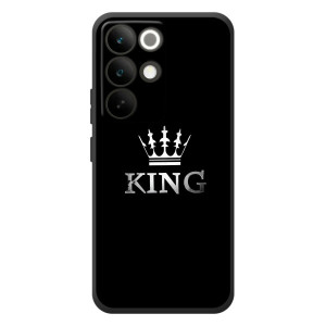 Чехол (Корона на чёрном фоне) для Реалми C85 Про – KING