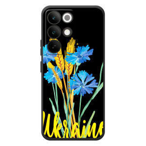 Чехол на RealMe C85 Pro Украинский дизайн – Ukraine в цветочках