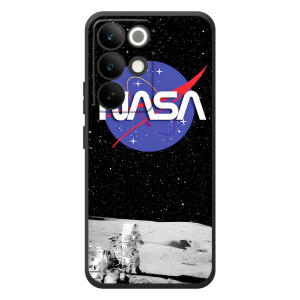 Силиконовый бампер с принтом "Наса" на RealMe C85 Pro – Nasa на луне