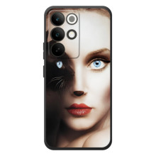 Бампер с изображением Котиков для Реалми C85 Про – Женщина кошка