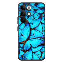 Чехол с принтом для Реалми С85 Про - (Прикольные) (AlphaPrint) (Синие бабочки)