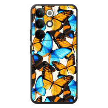 Чехол с принтом для Реалми С85 Про - (Прикольные) (AlphaPrint) (Яркие бабочки)