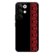 Силиконовый Чехол на RealMe C85 Pro с картинкой Вышиванки – Вышиванка на черном