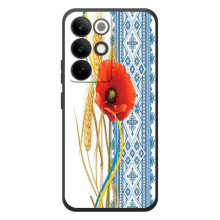 Силиконовый Чехол на RealMe C85 Pro с картинкой Вышиванки – Вышиванка с цветком