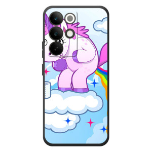 Чехол Unicorn на RealMe C85 Pro – Радуга единорожка
