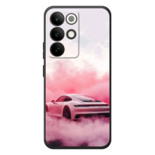 Чохол з авто Порше для RealMe C85 Pro – Рожевий Порше