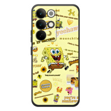 Силиконовый чехол Спанч Боб на Реалми C85 Про (Спанч Боб бежит)