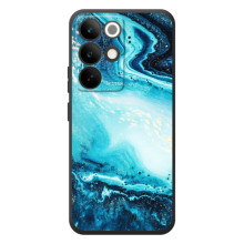 Мраморный чехол на RealMe C85 Pro (VPrint) (Голубой мрамор)