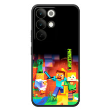 Чехлы для RealMe C85 Pro (Персонажи Майн Крафт) (Герой Майнкрафт)