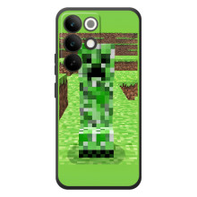 Чехлы для RealMe C85 Pro (Персонажи Майн Крафт) (Крипер 2)