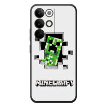 Чехлы для RealMe C85 Pro (Персонажи Майн Крафт) (Крипер)