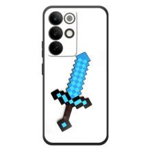 Чехлы для RealMe C85 Pro (Персонажи Майн Крафт) (Меч)