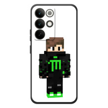Чехлы для RealMe C85 Pro (Персонажи Майн Крафт) (Зеленый мальчик)