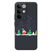 Силиконовый бампер на рождество для RealMe C85 Pro (Город зимний)