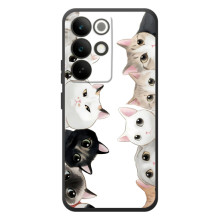 Силиконовый чехол с котиком для RealMe C85 Pro (Коты)